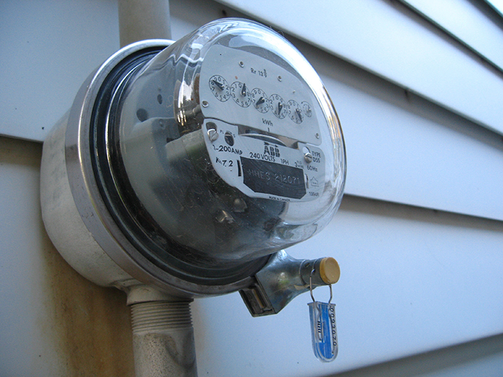 An electric meter.