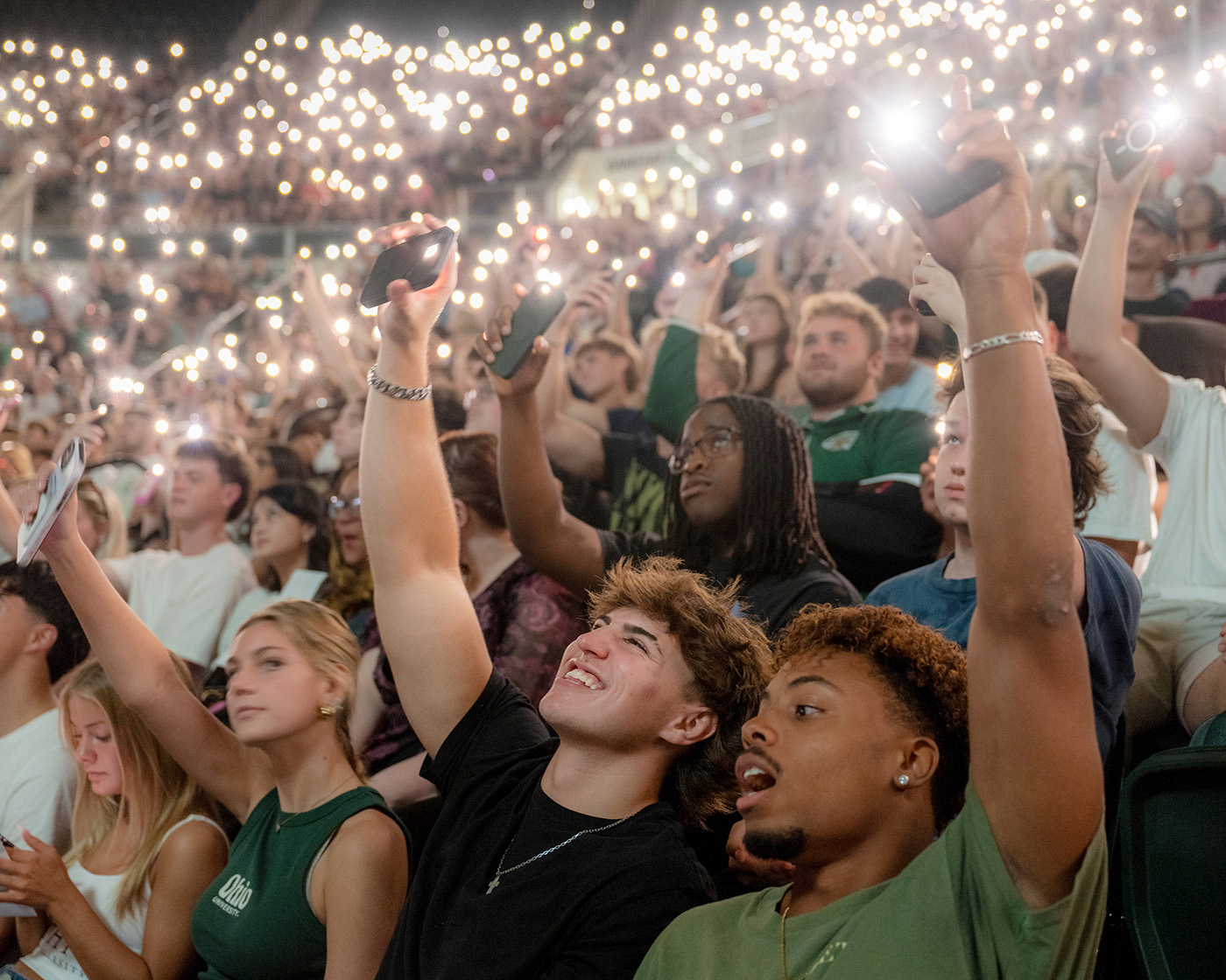 Students enjoy Welcome Week convocation. 