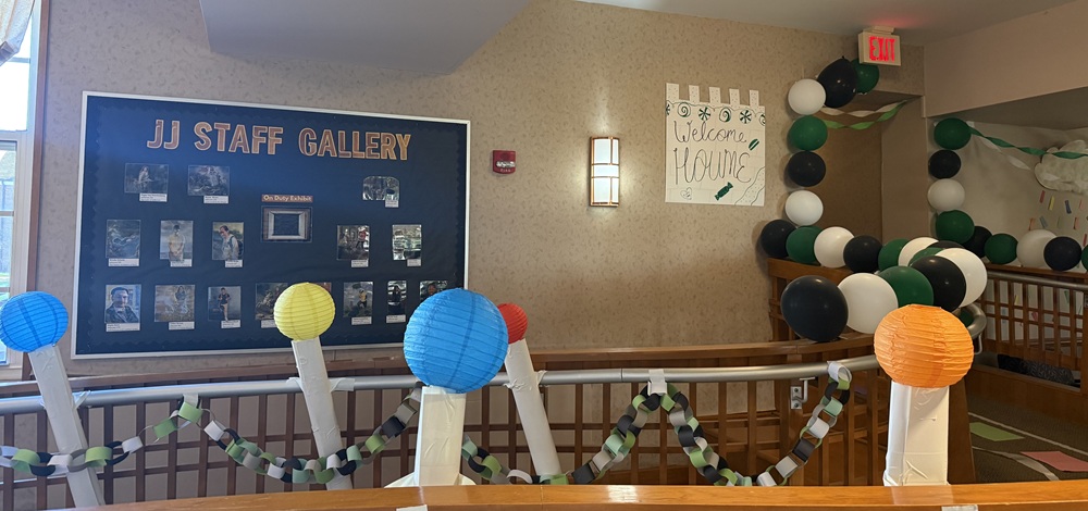 A few of the decorations inside the Jefferson/Johnson Complex