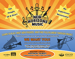 The Athens New Horizons Band is holding a community interest meeting November 16, 6:30 p.m. in Room 550, Robert Glidden Hall