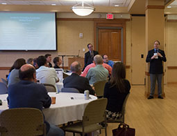 Dr. David Descutner provides opening remarks at the 2017 Ideation Event.