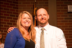 Maranda Clement, MSN, RN is shown with David “Matt” Stapleton of Raceland, KY. Stapleton was honored with the Spirit of Nursing Award among students in the Summer 2018 Cohort.