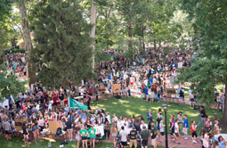 Students on College Green