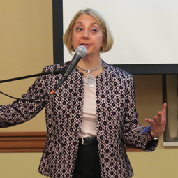 Dr. Marsha Cutter shared the story of Henry Box Brown with the standing room only crowd