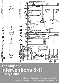 Hillary Gattian, “The Majestic: Interventions 8–11,” opens February 23–March 25, 2018, at The Majestic Galleries, Nelsonville.