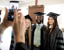 Ohio University Heritage College of Osteopathic Medicine graduates pose for a photo following the May 12 Commencement ceremony.