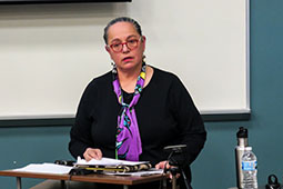 Mary Annette Pember, an award winning indigenous journalist, visited OHIO on Nov. 14 to speak to student journalists about covering sexual assault.