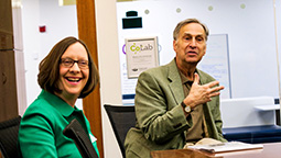 Interim Dean of the Honors Tutorial College Cary Frith; and Paul Mass, director of the Center for Entrepreneurship are pictured.