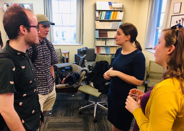 The Kiplinger Fellows engage with one another abnd develop their skills during their week-long program at OHIO. Photo by Dr. Robert Stewart.