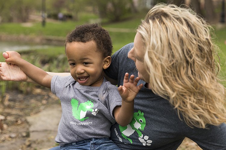 Pictured is the Infant OHIO Squirrel Bodysuit, part of The Bobcat Store’s spring collection.