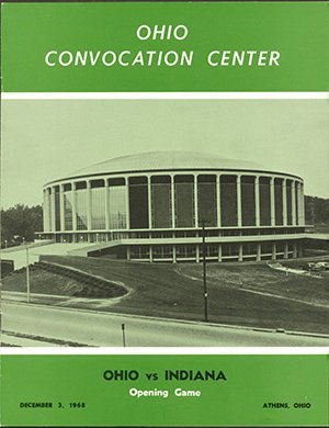 Pictured is the cover of the Convocation Center opening game program from Dec. 3, 1968.