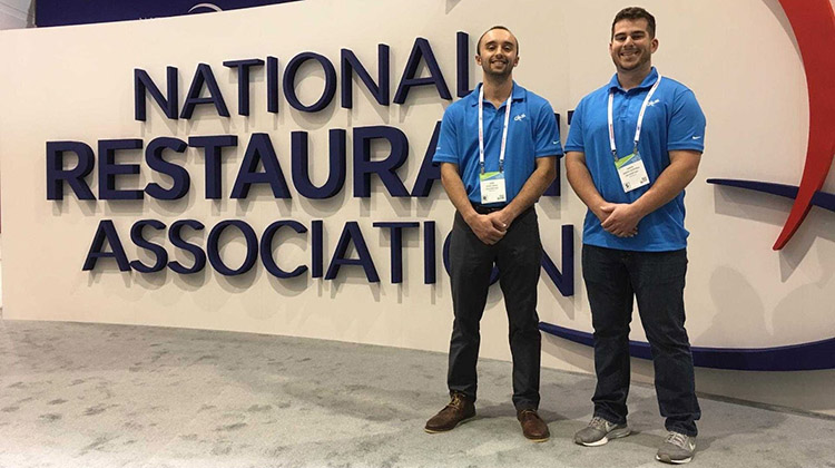 Ohio University alumni (from left) John Zinno, BSS ’16, and Aaron Hoffman, BSS ’16, established what would become DeliverThat in 2013, operating the on-demand delivery service out of their room in Adams Hall. Today, DeliverThat is operating in 43 locations across North America and employs 30 full-time employees and 3,000 delivery drivers.