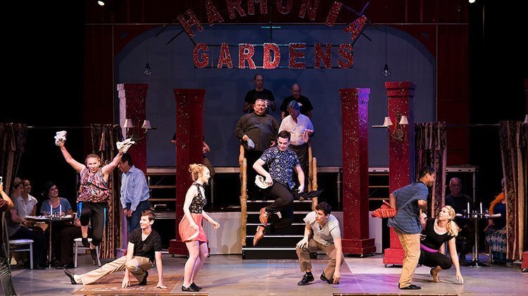 Ohio University Lancaster’s Wagner Theatre stage is alive with song and dance during a July 2018 rehearsal for “Hello, Dolly!” directed by Victor Jones.