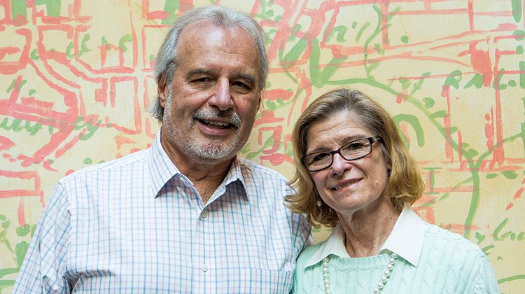 John and Char Kopchick are pictured at Ohio University’s Baker University Center.