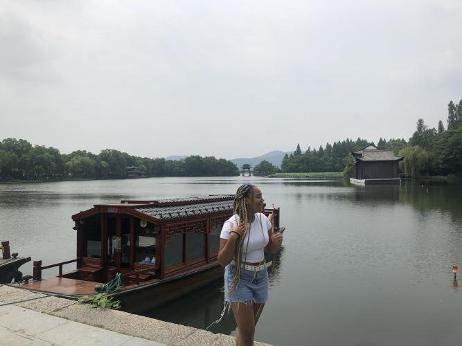 Meriah Woolery in Hangzhou.