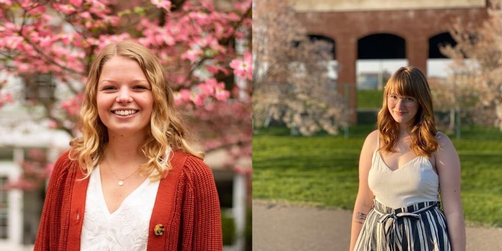 Ellen Wagner, left, and Abbey Marshall, right, will remain in Ohio to report in Youngstown and Akron, respectively. 