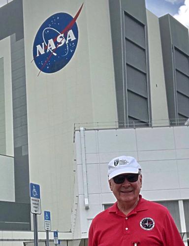 Dr Ronald C. Moomaw at KSC SpaceX Launch 2020