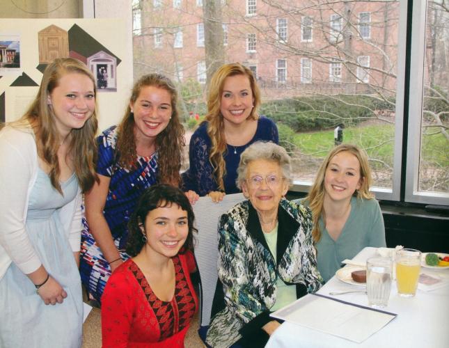 Ann Lee Konneker with Cutler Scholars