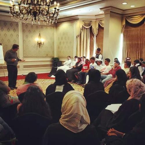 Dr. Kevin Cordi teaching in Qatar.