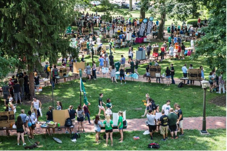 Student Involvement Fair on College Green