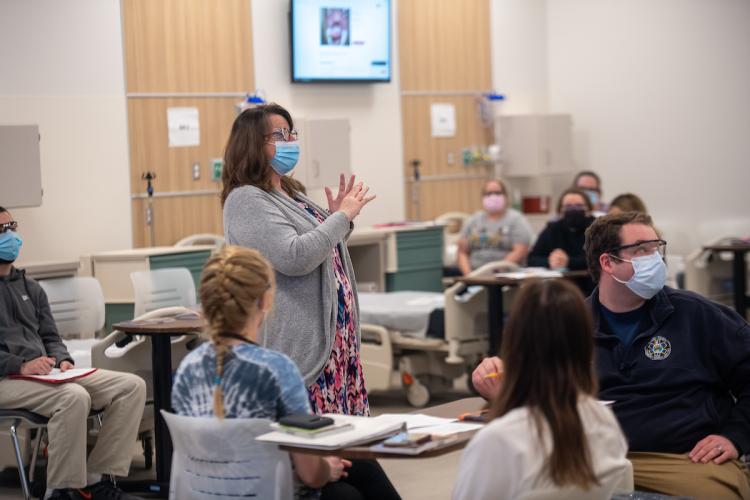 Students in a nursing class