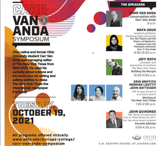 Carr Van Anda symposium 2021