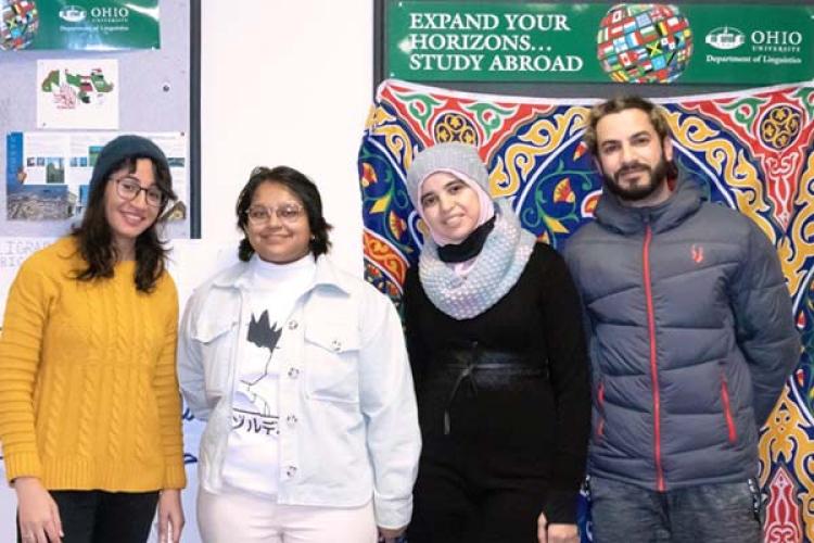 Shown in the photo are Sara Abdelrahman, Mrin Dasgupta, Nour Maache and Oussema Dhieb