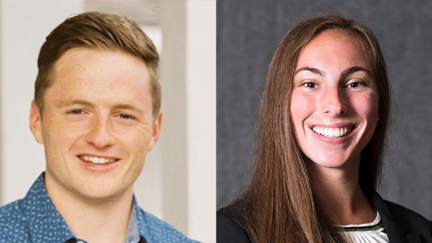 Students Spencer Edwards and Kelly Rhodes