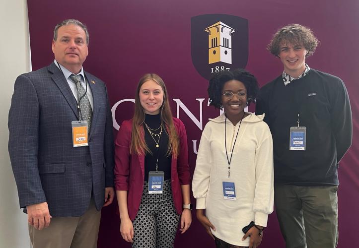 Professor Jerry Miller, Abi Scherer, Zoie Lambert and Maxwell Burton