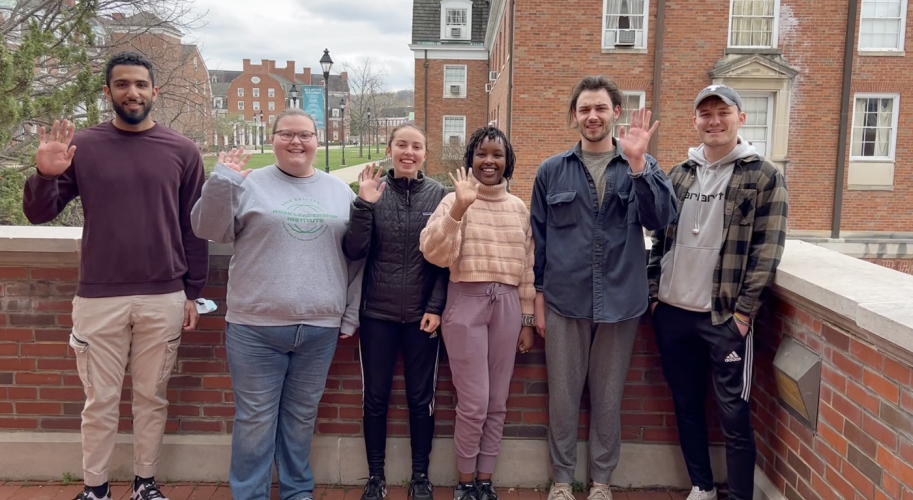 Mechanical engineering students Nidhal Al Qasmi, Anna Crabtree, Meagan Hamilton, Taylor Mazzone, Laura Ndoigo and Cameron Roback 