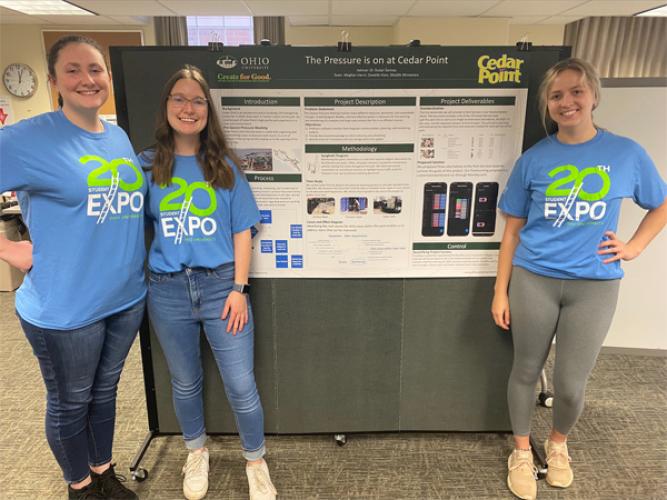 OHIO students Meghan Harris, Danielle Klein, and Maddie McNamara