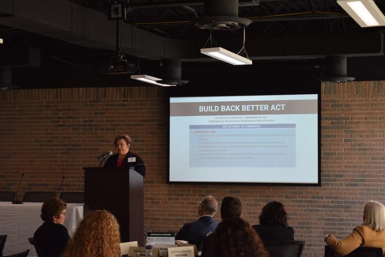 Appalachia Forward conference speaker presents to their audience