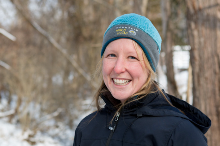 Photo of Natalie Kruse Daniels outdoors in the winter