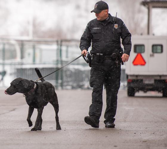 Officer Tim Woodyard and K9 Alex