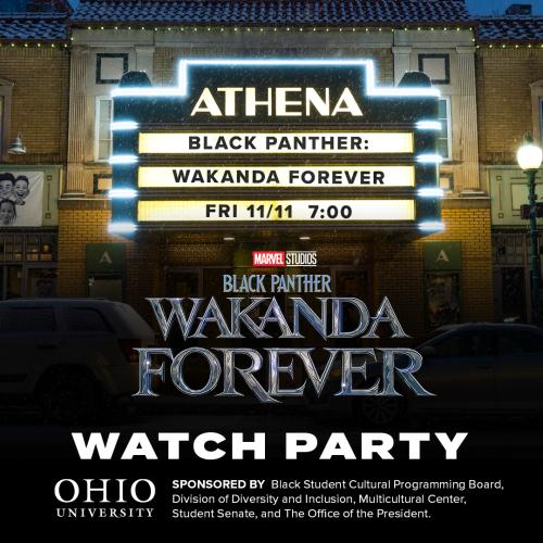 Graphic for "Black Panther: Wakanda Forever" movie screening