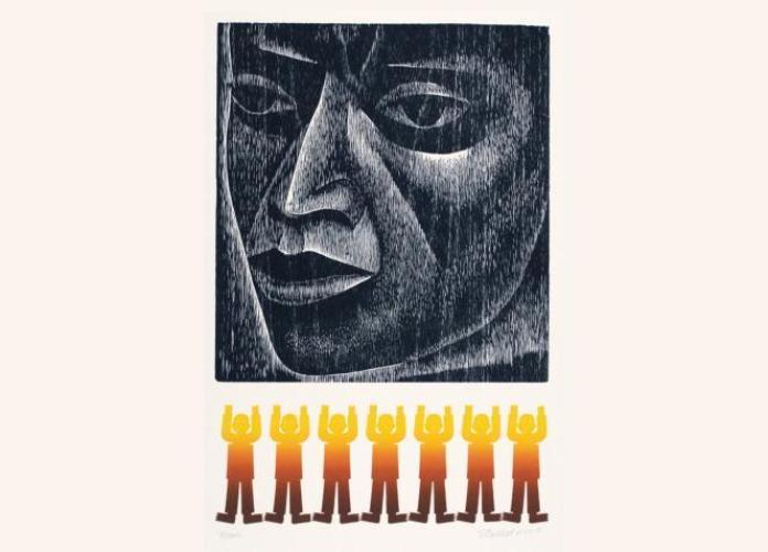 Elizabeth Catlett, Man, 2003, Linocut