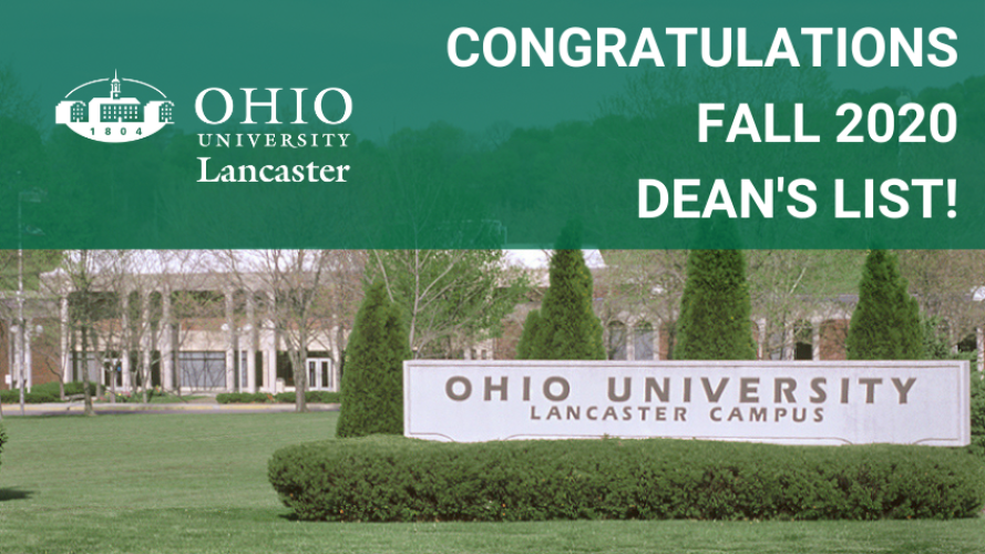 Congratulations fall 2020 dean's list