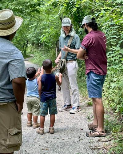 David Stafford leads a nature walk 