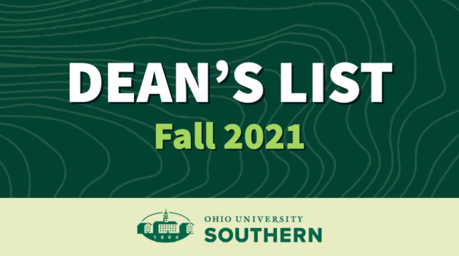 Fall 2021 Dean's List Ohio University Southern