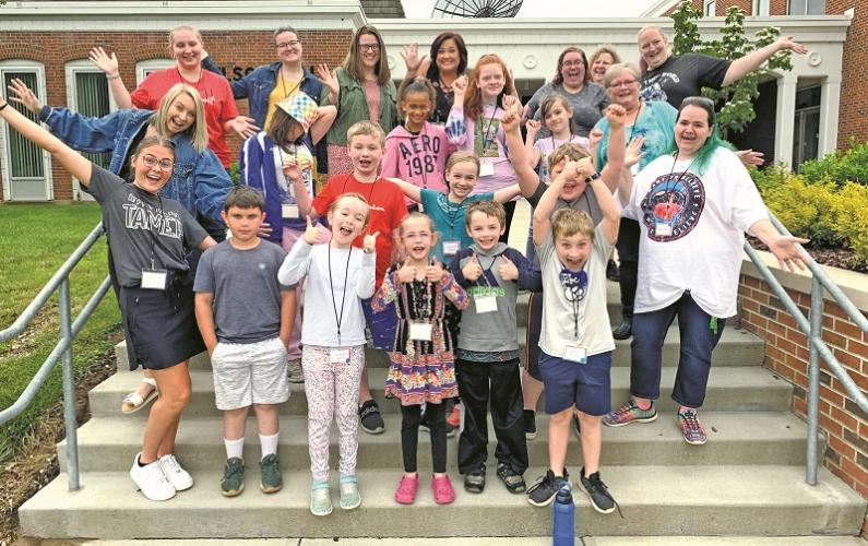 Students and staff pose for a photo at the STREAM Camp