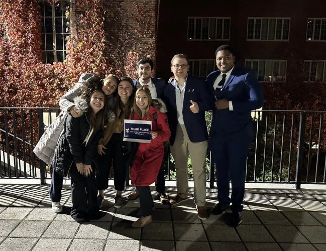 OU pre-law students pose for a picture with their third place award