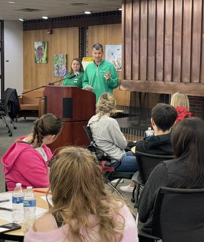 Matt Murphy talks to education majors