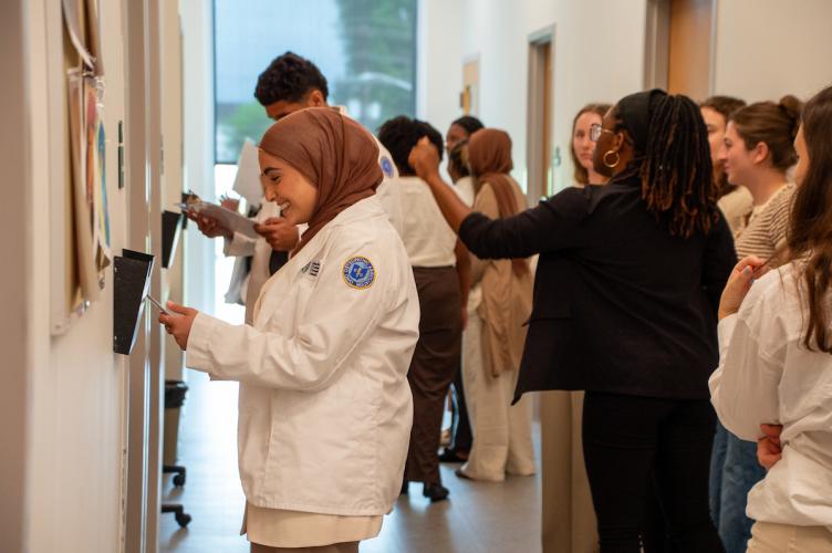 Summer Scholars in the hall of CTAC