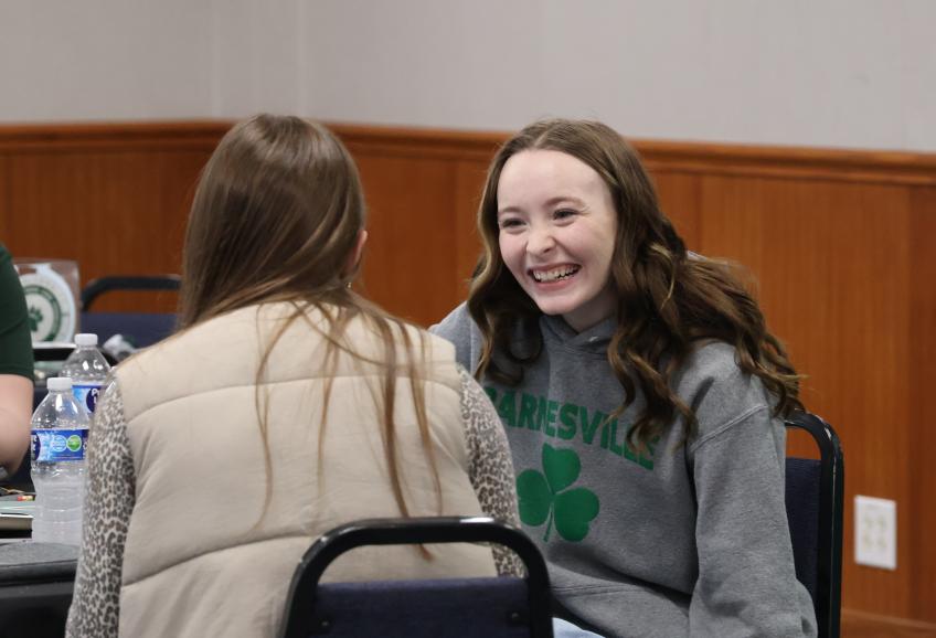 Female student smiling