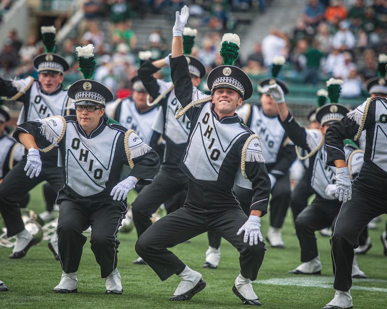 Marching 110 dancing on the field