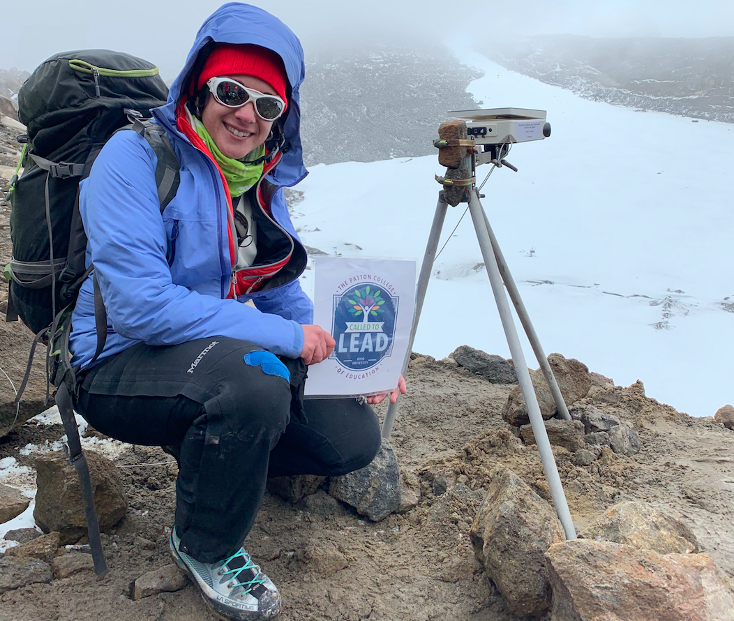 Nina Adjanin poses in Los Nevados National Park in Colombia, where she was a part of an international research team studying tropical glaciers.