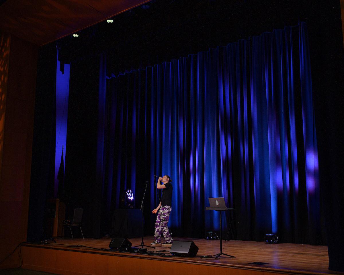 Michael "Darwin" Boston performs