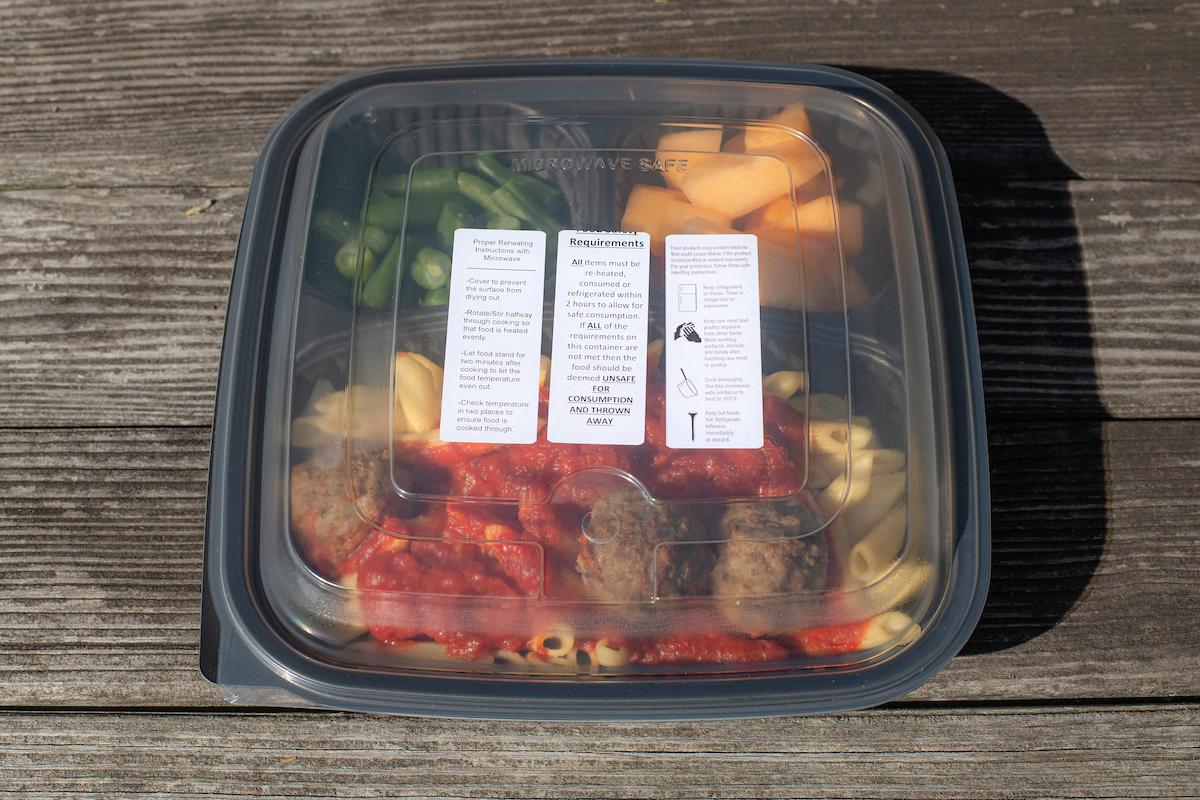 A sample meal delivered by Culinary Services.