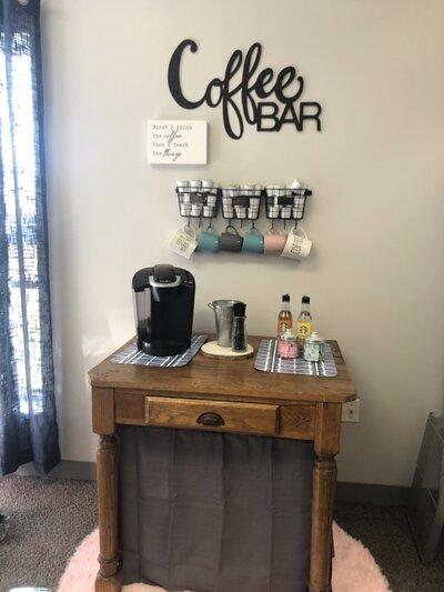 Teachers' lounge coffee bar