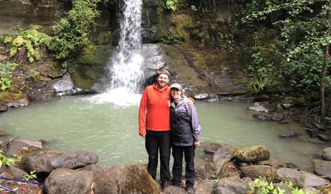 Rob Dorans and his wife hiking